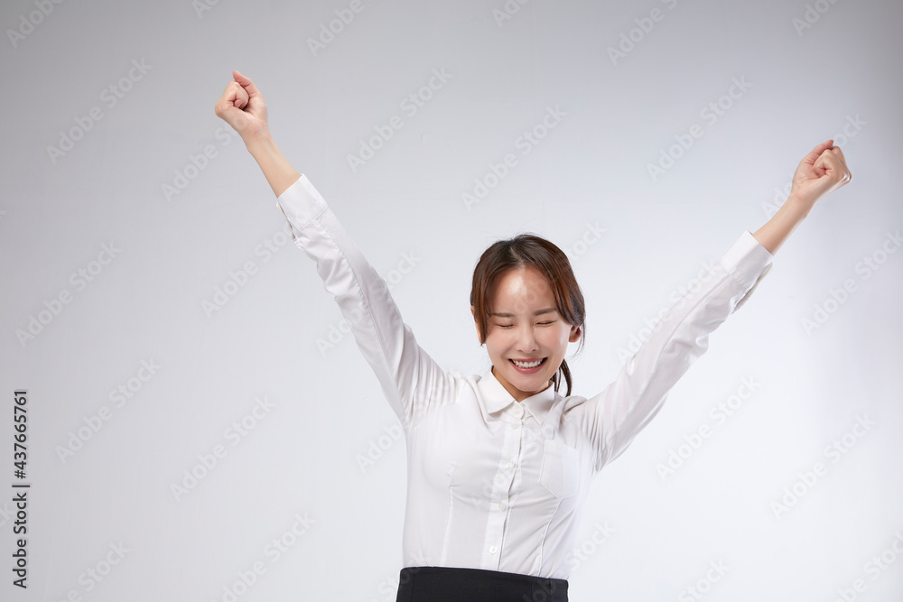 businesswoman in geture businesswoman in geture
