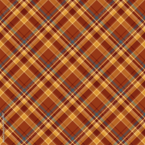 Plaid seamless pattern. Vector background of textile ornament. Flat fabric design.