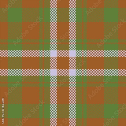 Pixel background vector design. Modern seamless pattern plaid. Square texture fabric. Tartan scottish textile. Beauty color madras ornament.