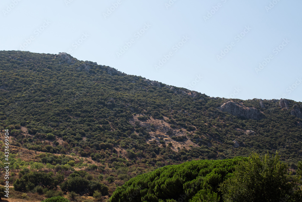 View of Aegean landscape in a sunny summer day captured in Turkey. View of Aegean landscape in a sunny summer day captured in Turkey.
