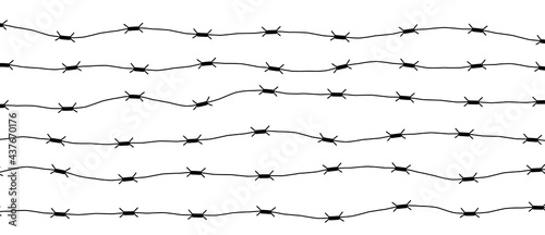 Barbed Wire Isolated on White Vector