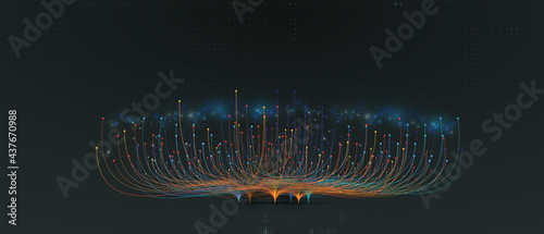 Tableau sur toile abstract technology data background Business & development