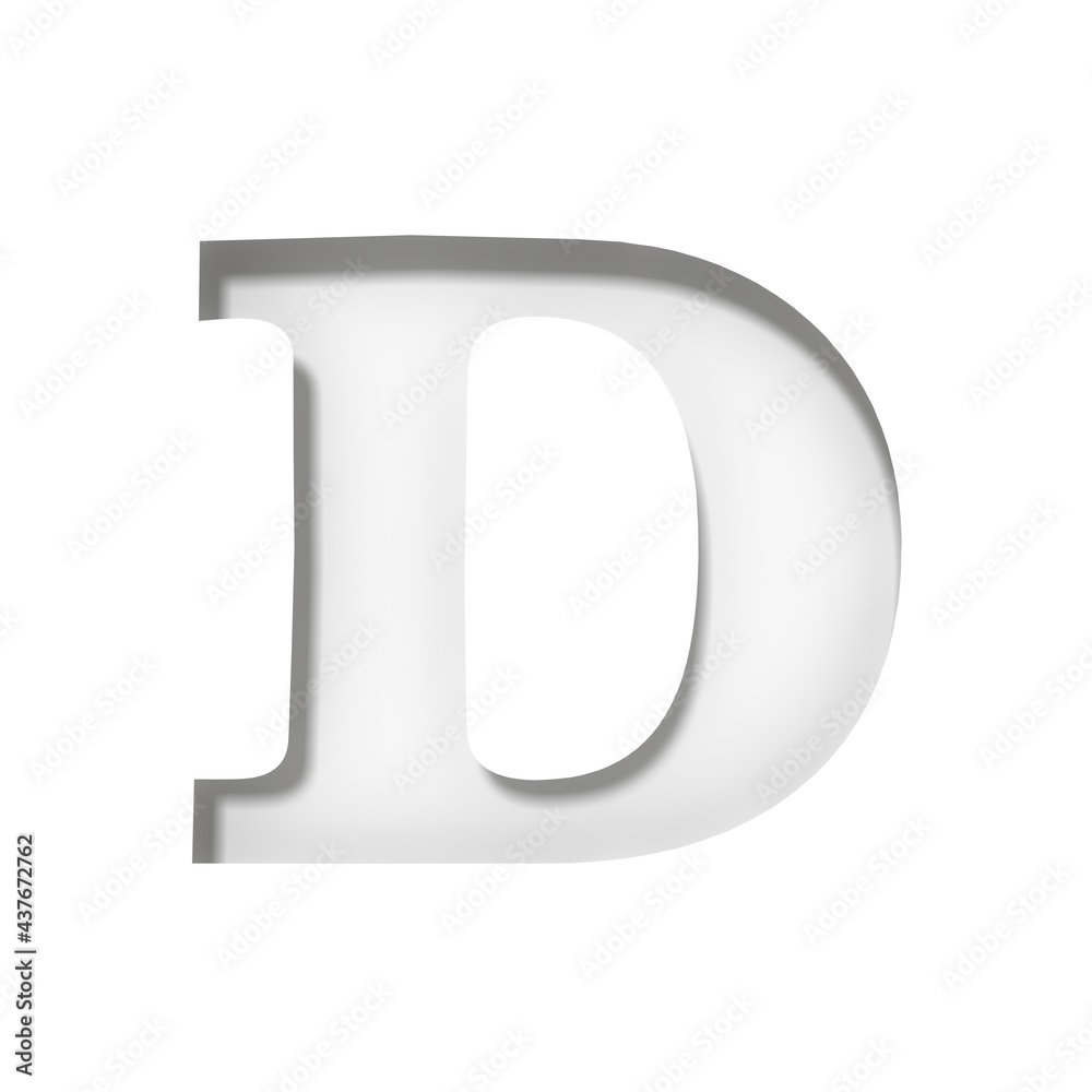 D letter white sign stencil cut out design alphabet capital letter 3d rendering isolated on white background in high resolution for print and business presentations D letter white sign stencil cut out design alphabet capital letter 3d rendering isolated on white background in high resolution for print and business presentations