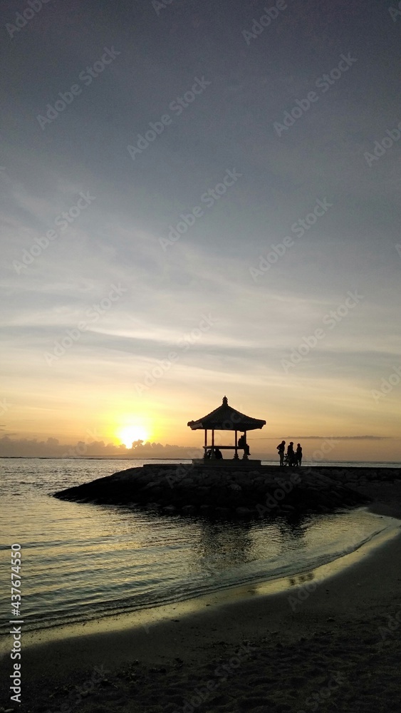 sunset on the beach