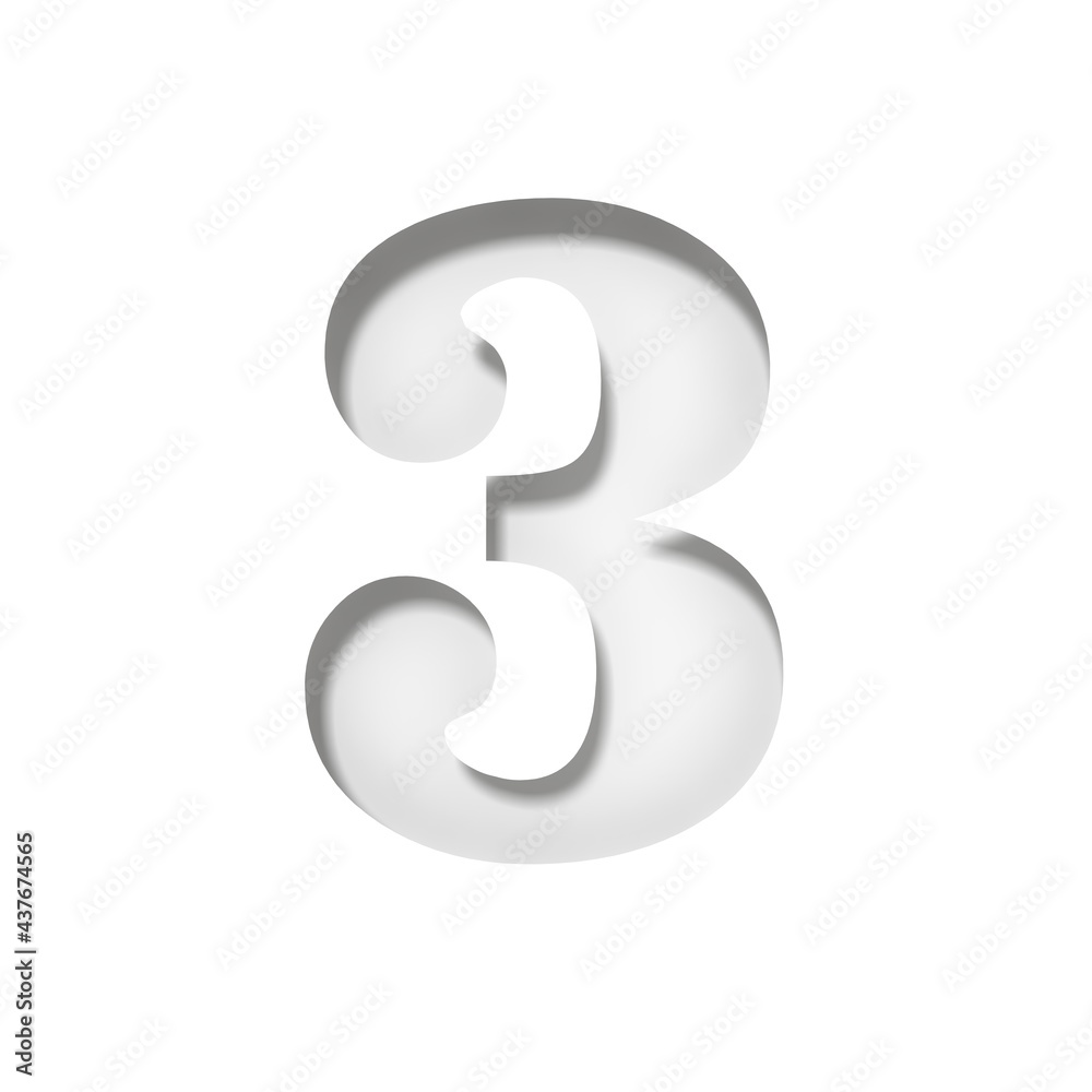 3 three number white sign numeral cut out stencil isolated on white background 3d rendering in highest resolution for print and presentation 3 three number white sign numeral cut out stencil isolated on white background 3d rendering in highest resolution for print and presentation