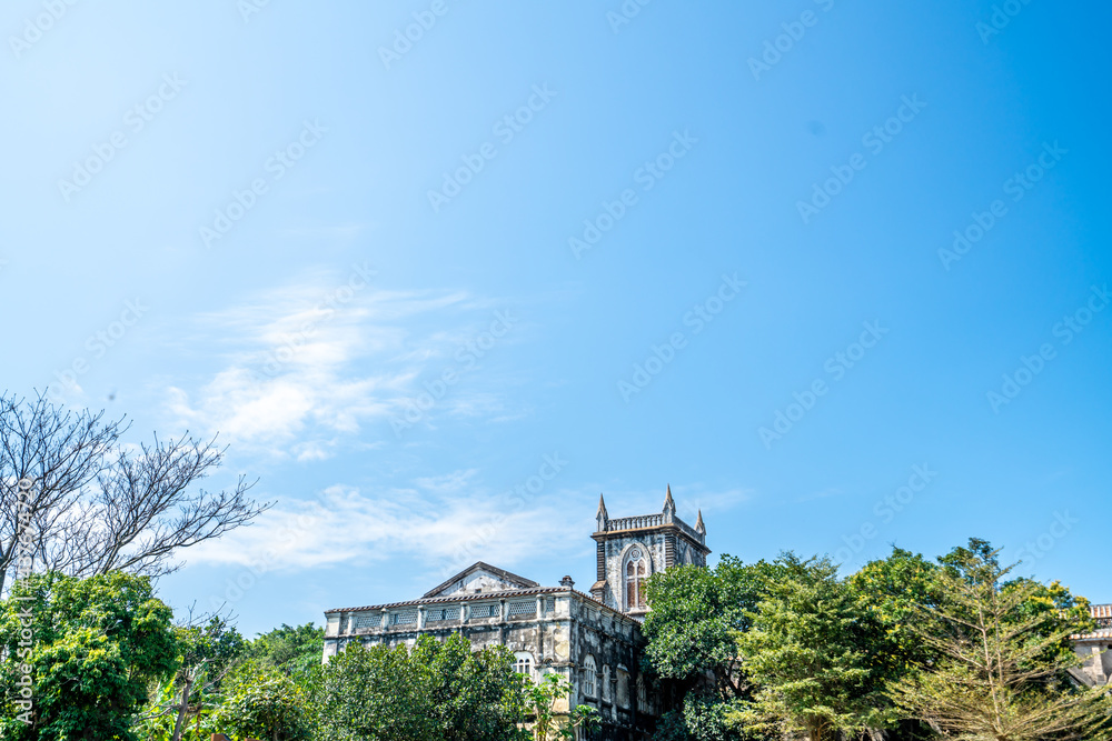 The Catholic Church on Weizhou Island in Beihai, Guangxi, China The Catholic Church on Weizhou Island in Beihai, Guangxi, China