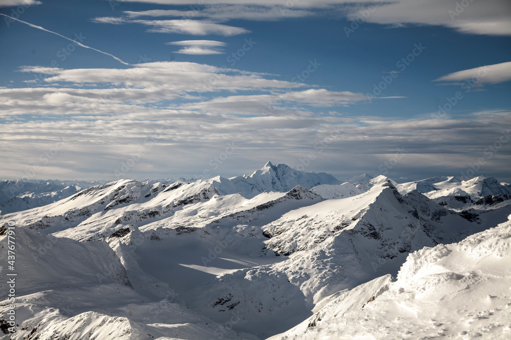 snow covered mountains, Austria, Mölltaler, Grossglockner