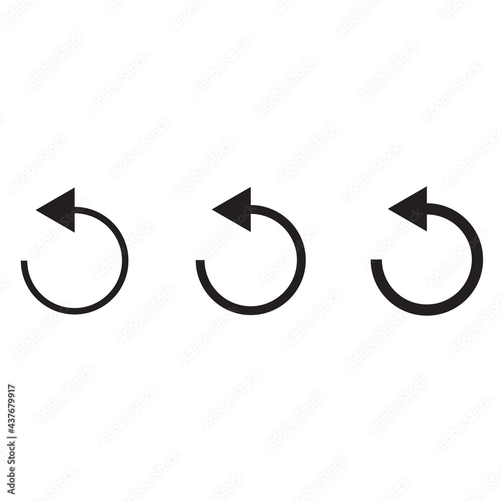 undo vector icon undo vector icon