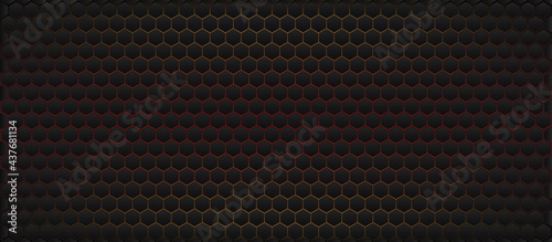Panorama Carbon Fiber Texture Vector Dark background with light Abstract style backdrop