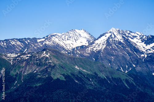 mountain view at the height of the mountain level