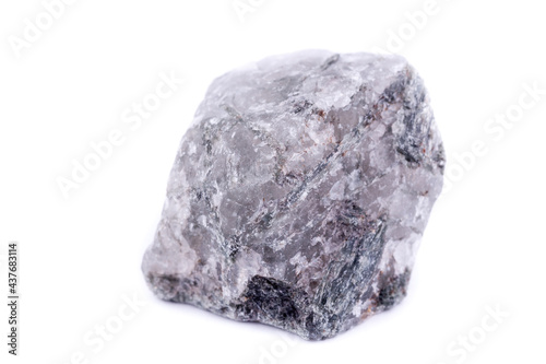 Macro mineral stone Apatite on white background
