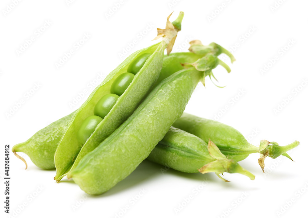 Fresh peas isolated on white background Fresh peas isolated on white background