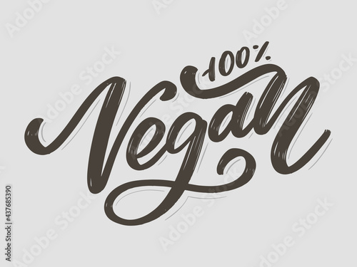 Vector illustration  food design. Handwritten lettering for restaurant  cafe menu. Vector elements for labels  logos  badges  stickers or icons. Calligraphic and typographic collection. Vegan menu