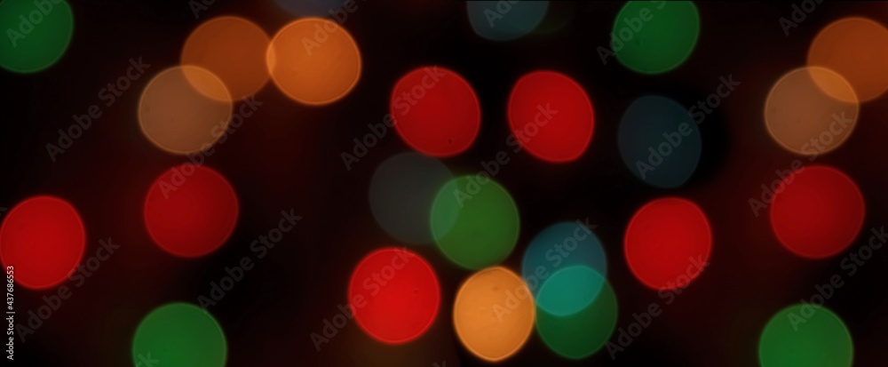 Abstract colorful bokeh lights background photo.