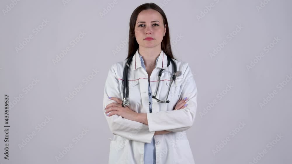 Portrait of smiling female doctor in medical Uniform looking at camera with stethoscope isolated on white background. Health care and medical concept. Medical workers. Portrait of smiling female doctor in medical Uniform looking at camera with stethoscope isolated on white background. Health care and medical concept. Medical workers.