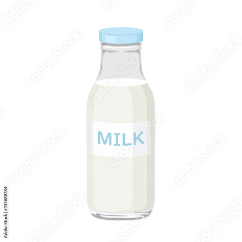 Cartoon vector illustration isolated object dairy food drink milk