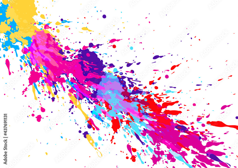 Fototapeta premium Abstract vector splatter multicolor isolated background design. illustration vector design.