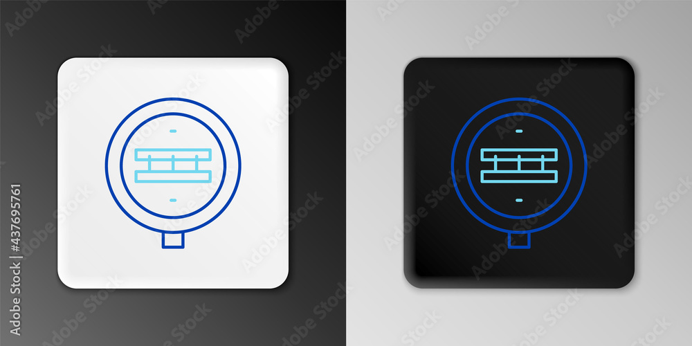 Line Railroad crossing icon isolated on grey background. Railway sign. Colorful outline concept. Vector Line Railroad crossing icon isolated on grey background. Railway sign. Colorful outline concept. Vector