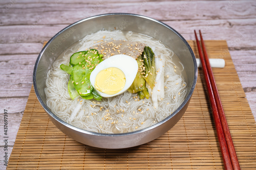 Hamheung-style cold buckwheat noodles, Korean food 'Hamheung naengmyeon' Hamheung-style cold buckwheat noodles, Korean food 'Hamheung naengmyeon'