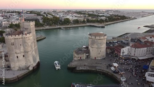 Evening boat trip near The Chain Tower of La Rochelle