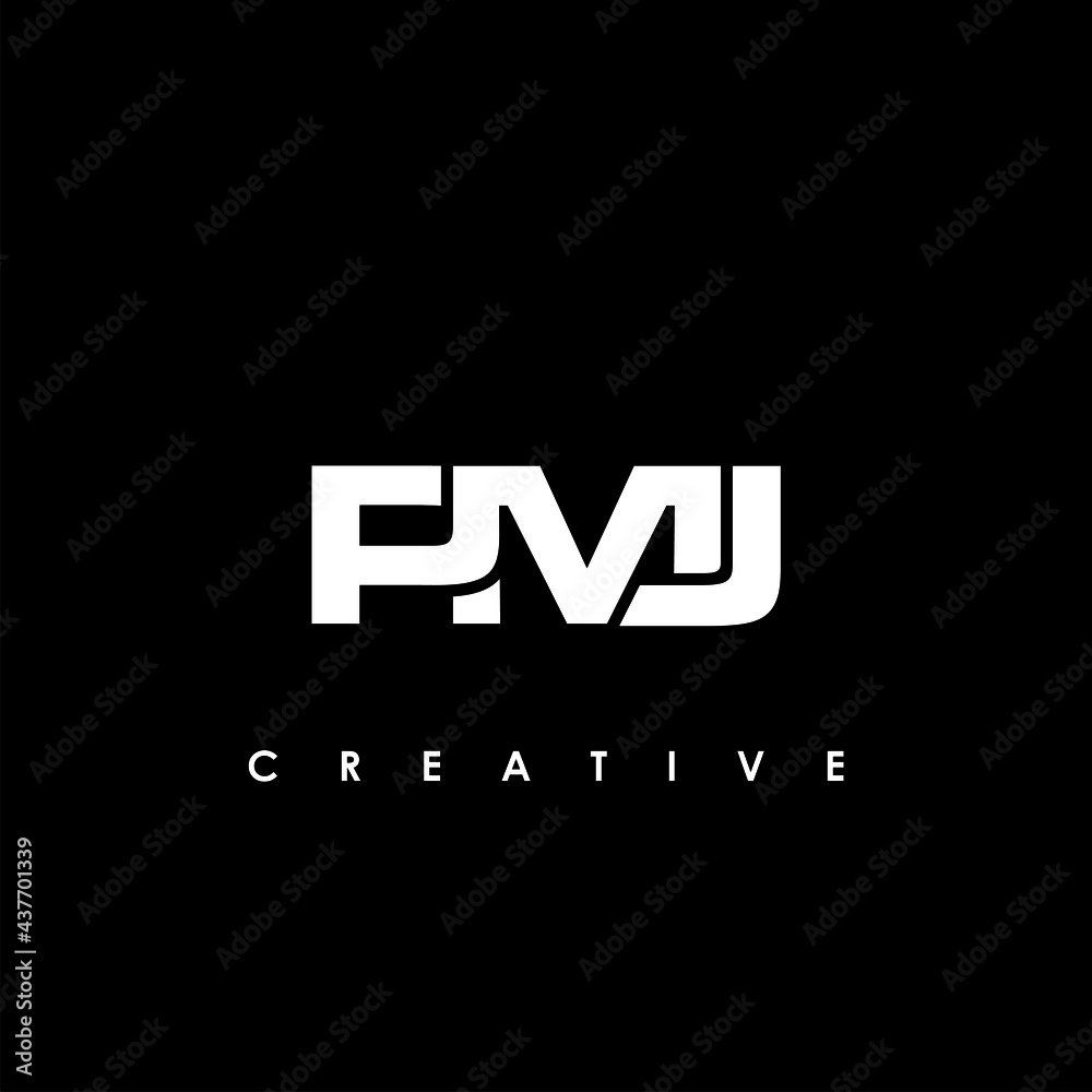 PMJ Letter Initial Logo Design Template Vector Illustration