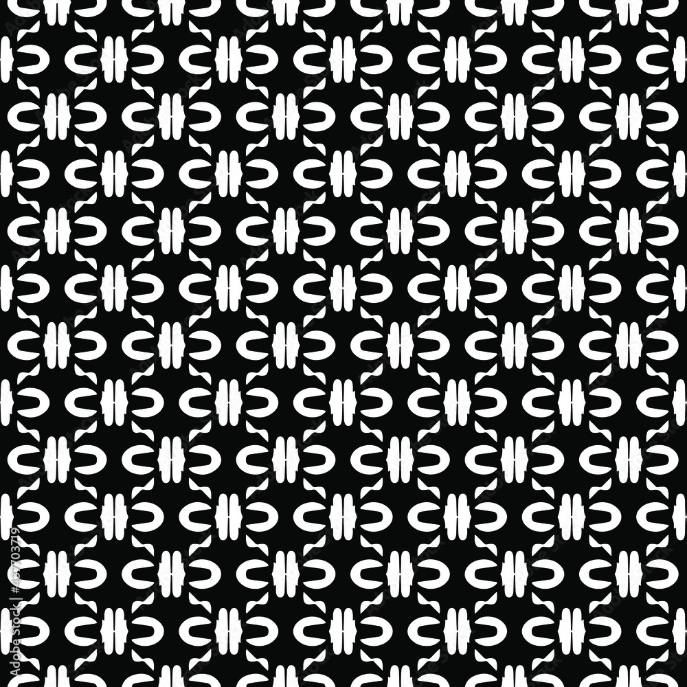  vector seamless pattern with triangular elements. abstract ornament for wallpapers and backgrounds. Black and white colors.