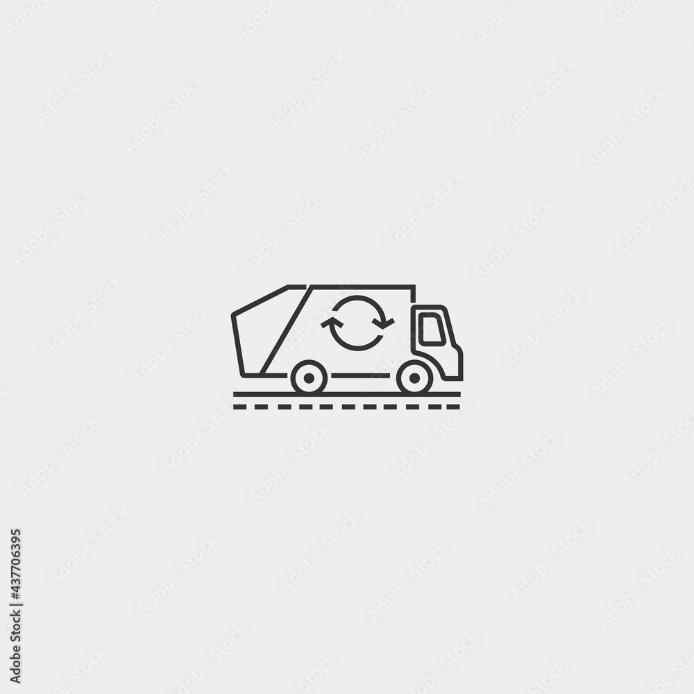 Tamp truck vector icon Tamp truck vector icon