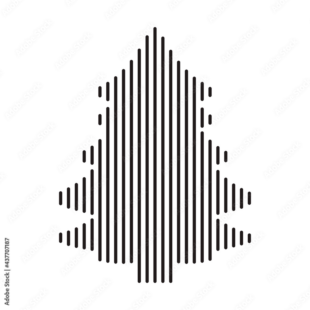 Shape pine tree symbol. Vector illustration.