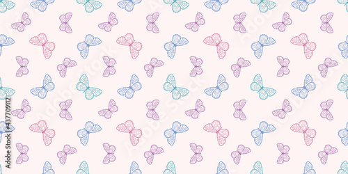 Butterfly seamless repeat pattern background
