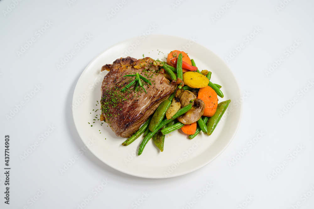 grilled beef steak and vegetables grilled beef steak and vegetables