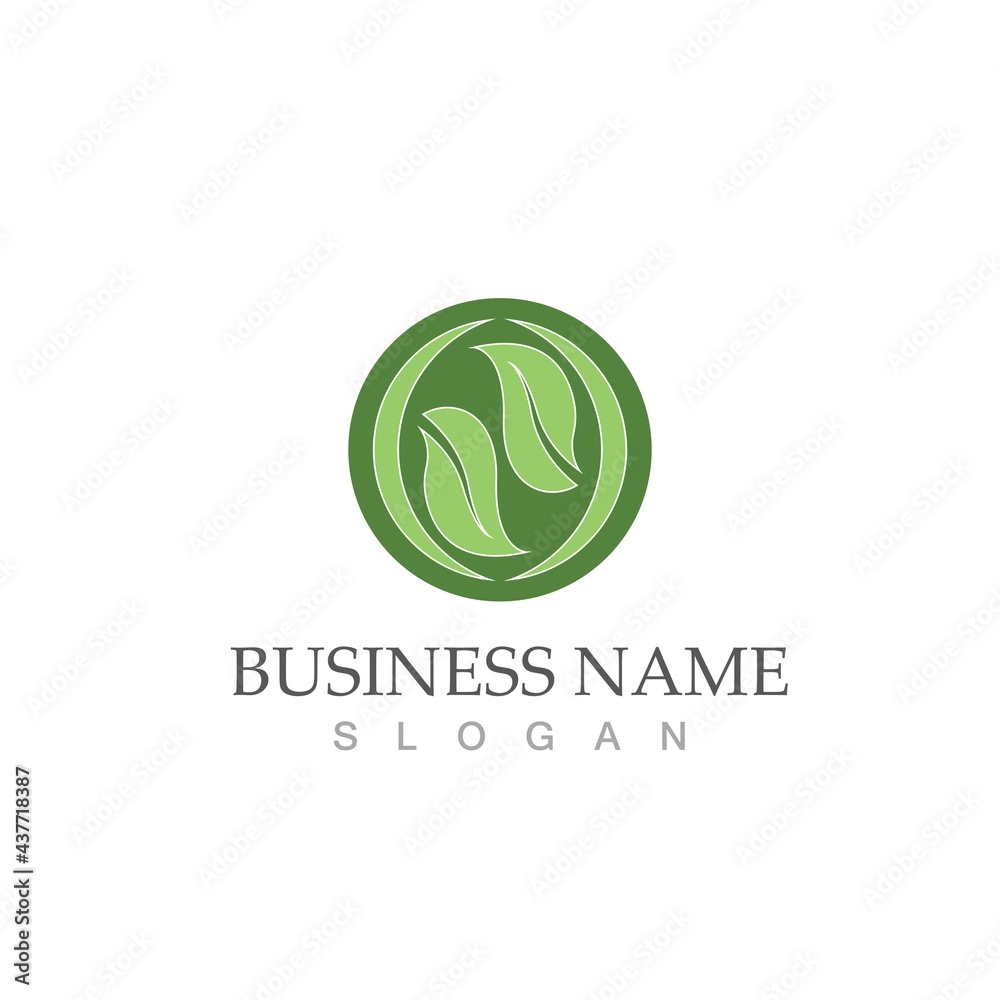 Logos of green Tree leaf ecology Logos of green Tree leaf ecology