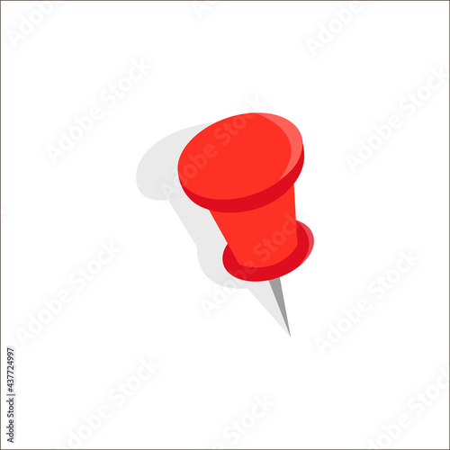 push pin isolated on white background