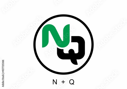 Colorful of NQ initial letter