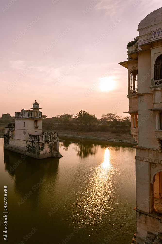 Small castle in a lake, Chittorgarh fort, India