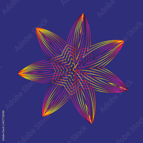 multicolored snowflake