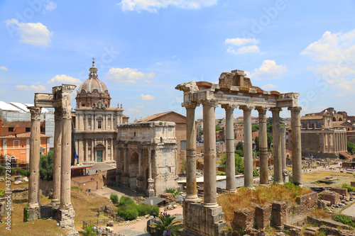 Ancient Rome architecture. Roman forum. Italy