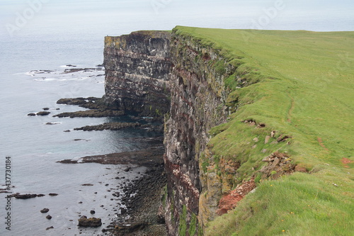 alone at beautiful Latrabjarg cliffs, Europes largest bird cliff. West Fjords, Iceland. Europe photo