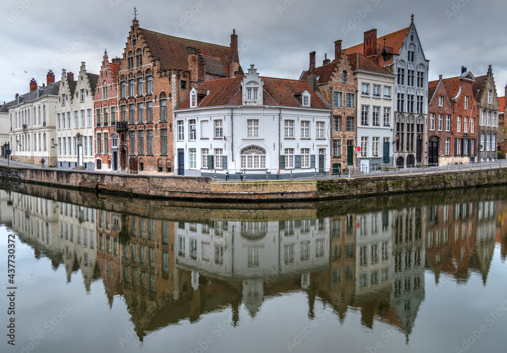City Canal Houses in Bruges, Belgium