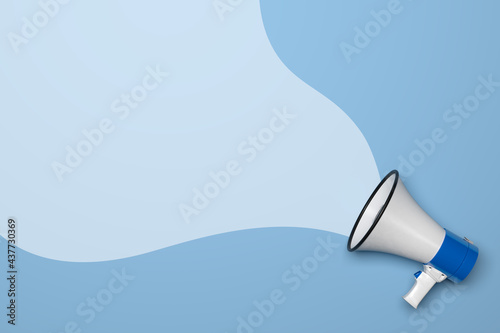 Male messages and marketing communication concept with megaphone photo