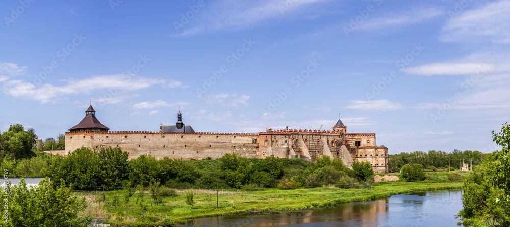 Fototapeta premium Medzhybizh Castle, built as a bulwark against Ottoman expansion in the 1540s, became one of the strongest fortresses of the Crown of the Kingdom of Poland in Podolia. 
