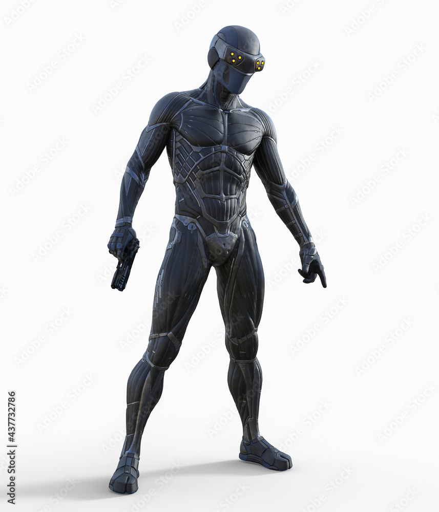 FUTURISTIC SOLDIER WITH SUPREM SUPERHERO ARMOR, 3D RENDERING
FUTURISTIC SOLDIER WITH SUPREM SUPERHERO ARMOR, 3D RENDERING