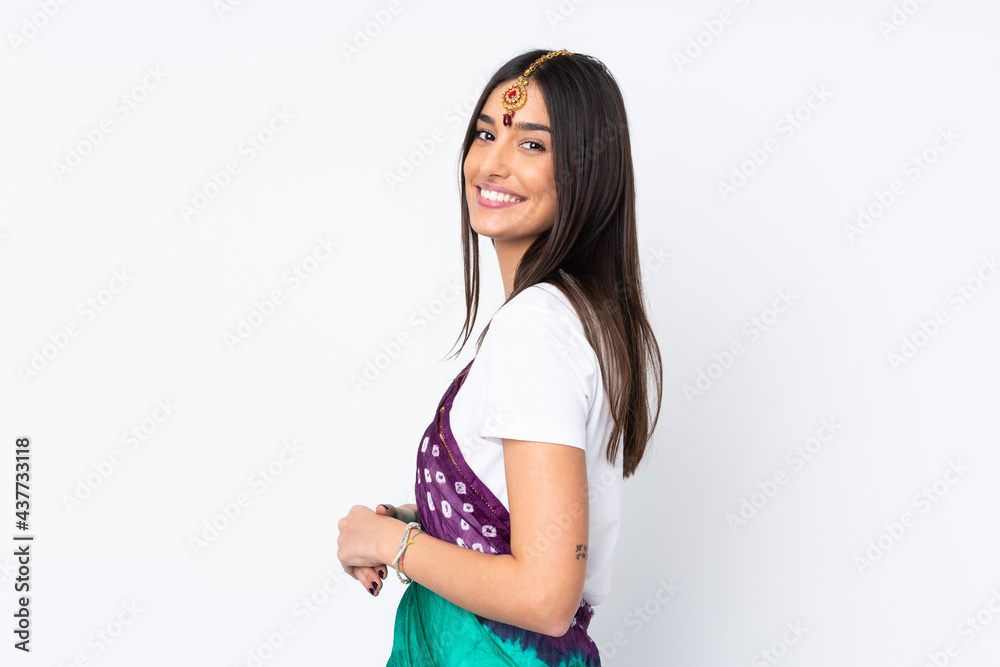Young Indian woman isolated on white background Young Indian woman isolated on white background