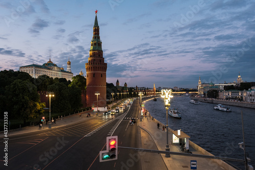 View of the Moscow Kremlin from the Bolshoi Kamenny Bridge