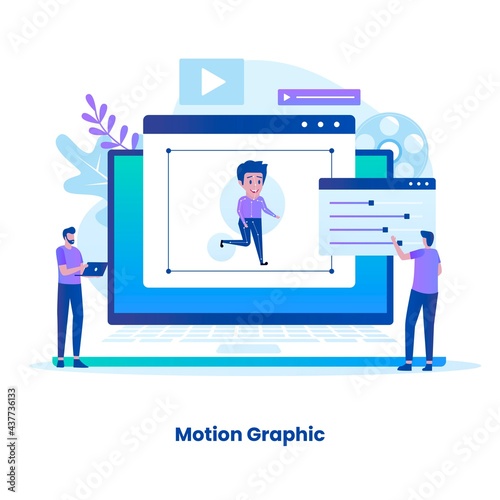 Flat design motion graphic concept. Illustration for websites, landing pages, mobile applications, posters and banners.