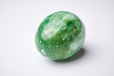 Jade stone green gemstone with shape of egg, semiprecious jewelry chinese souvenir related to massage and fortune