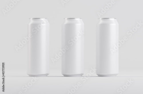 Aluminium White Soda Beer Can Mockup 3D Illustration