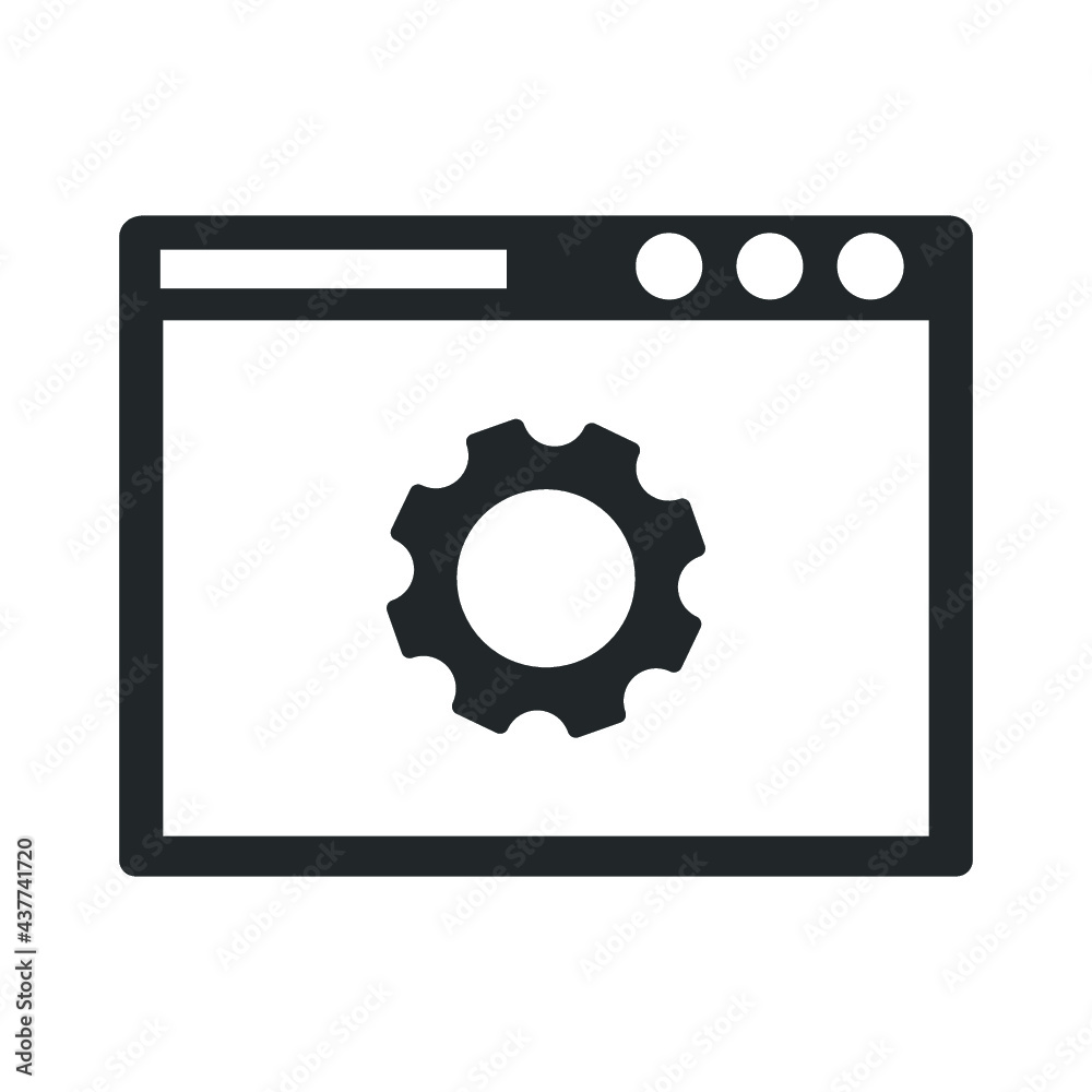 browser setting icon design vector browser setting icon design vector