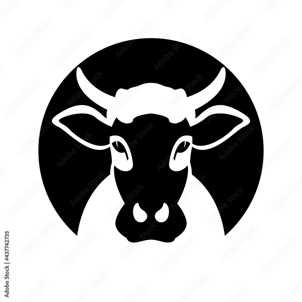cow face , front view, vector illustration cow face , front view, vector illustration