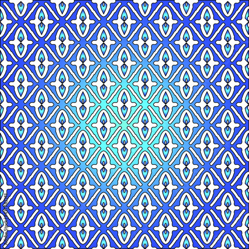 Geometric vector pattern with azure and blue gradient. simple ornament for wallpapers and backgrounds.