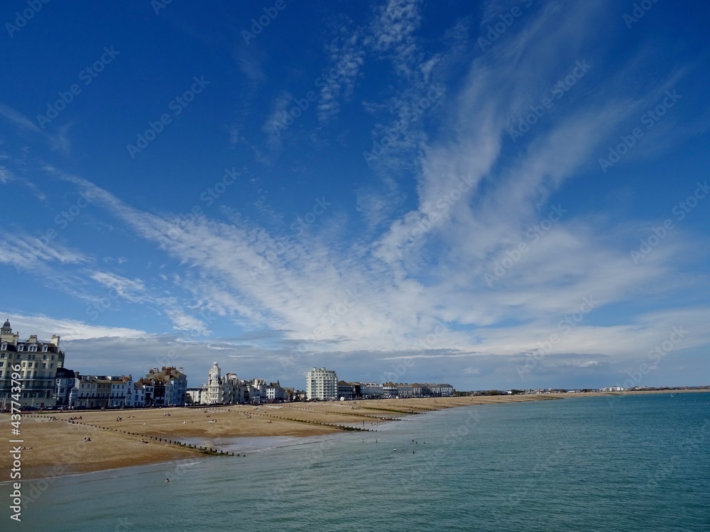 Eastbourne beach and sea